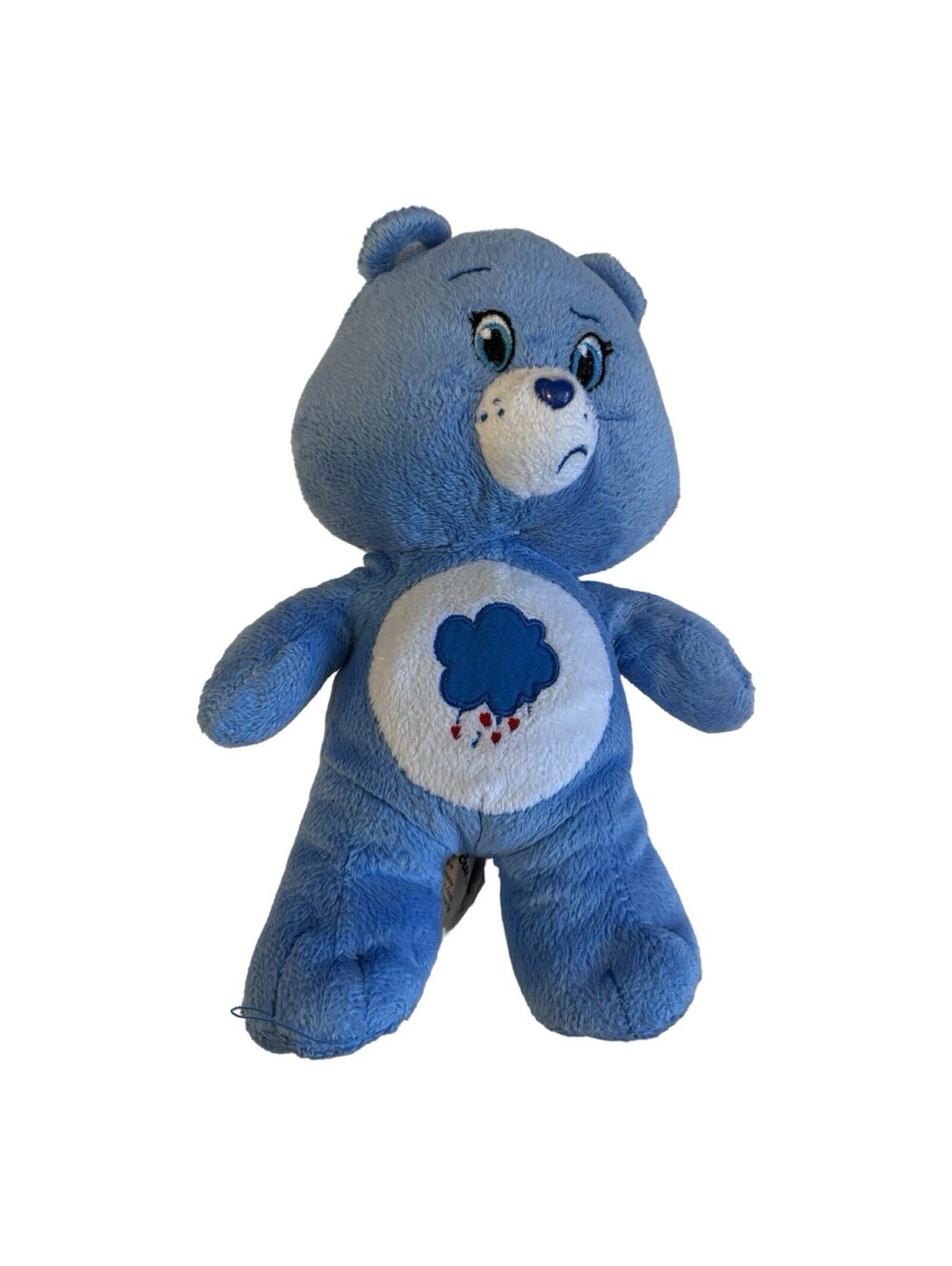 Care Bear 8” BLUE GRUMPY BEAR Rain Storm Cloud Hearts Stuffed Plush Toy 2014
